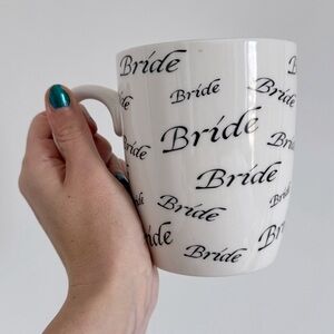White Bride Coffee Mug Fiancée Engaged Bachelorette Bridal Shower Tiffany Blue